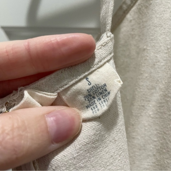 Sky and Sparrow Beige Linen Blend Sleeveless Jumpsuit - Picture 7 of 9